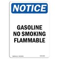 Signmission Safety Sign, OSHA Notice, 14" Height, Gasoline No Smoking Flammable Sign, Portrait OS-NS-D-1014-V-13069